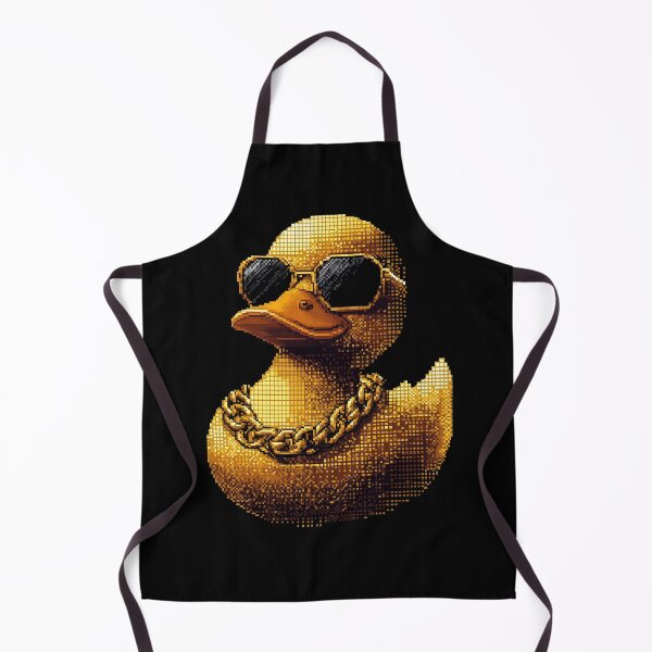 Item preview, Golden Pixel Gangster Ducky designed and sold by ClubVacay.