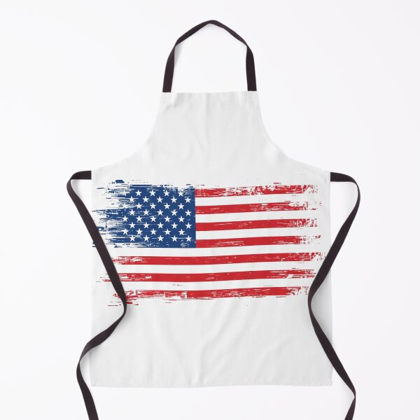 Item preview, Grunge American flag painted with distressed brush strokes designed and sold by Rue Market.