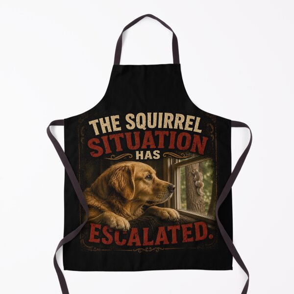 Item preview, The Squirrel Situation Has Escalated. Labrador Retriever Meme designed and sold by RockyLambda.