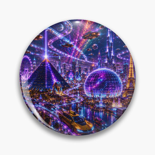 Artikelvorschau, Neon Las Vegas | Sci-Fi Futuristic Cityscape entworfen und verkauft von RockyLambda.