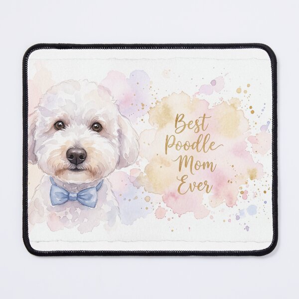 Item preview, Soft Pastel Poodle Watercolor Art – Best Poodle Mom Ever Apparel designed and sold by NovaShiftDesign.