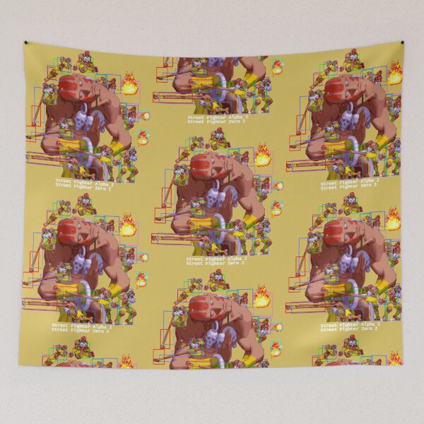 Item preview, dhalsim alpha 2 hitbox data collage designed and sold by Cent75.