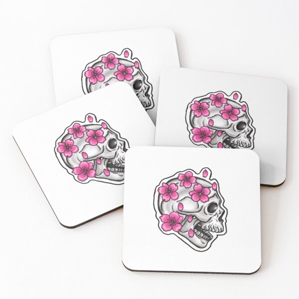 Item preview, Cherry blossom skull designed and sold by Akalaya.