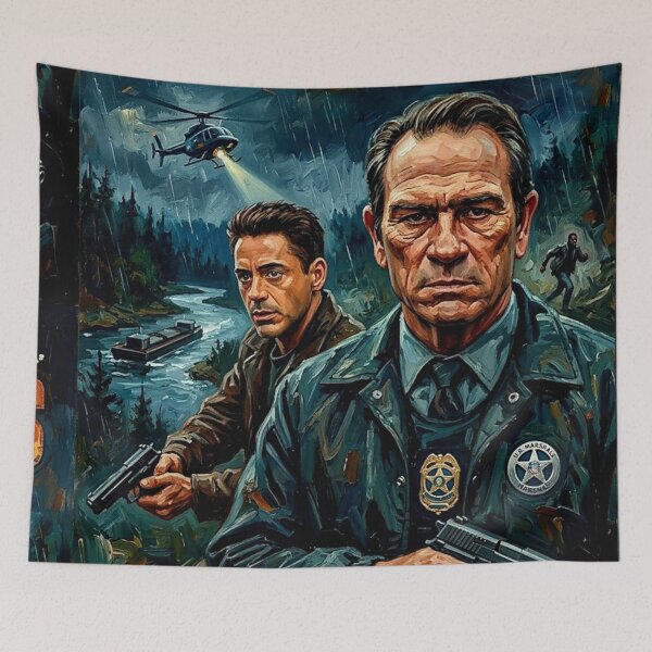 Item preview, U.S. Marshals Retro Action Thriller Tribute Art Movie Poster designed and sold by Art's Diner.