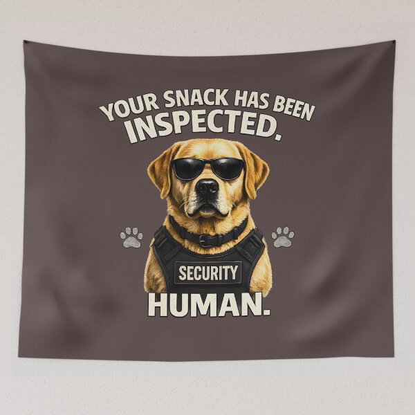 Artikelvorschau, Your Snack Has Been Inspected Human | Funny Security Dog Meme entworfen und verkauft von RockyLambda.
