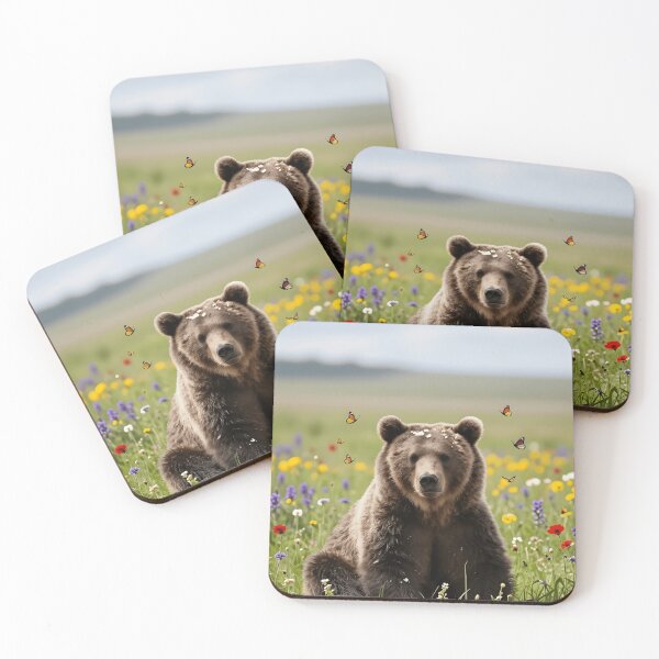 Item preview, Brown Bear in Wildflower Meadow designed and sold by Yourstore 2050.