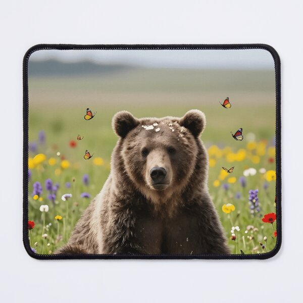 Item preview, Brown Bear in Wildflower Meadow designed and sold by Yourstore 2050.