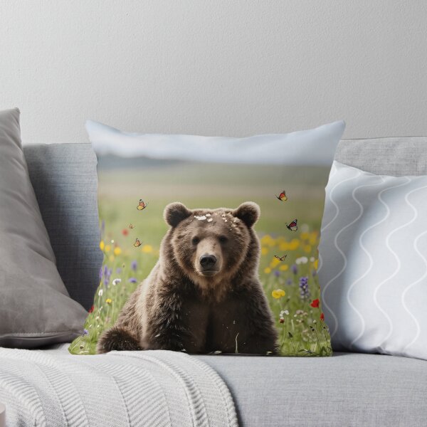Item preview, Brown Bear in Wildflower Meadow designed and sold by Yourstore 2050.