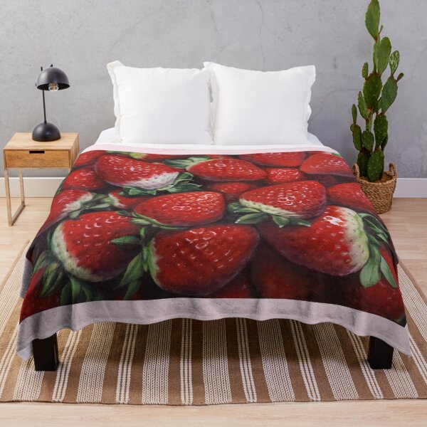 Item preview, Vibrant Red Strawberries Harvest - Realistic Fruit Fine Art designed and sold by HaedamArt.