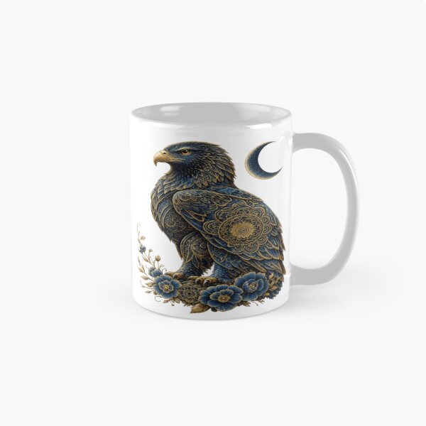 Item preview, Sea Blue & Gold Eagle | Premium Mandala Eagle | Luxury Boho Graphic | T-Shirt & Hoodie Design designed and sold by Lifehackerplus1.