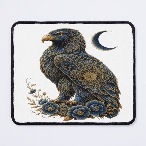 Item preview, Sea Blue & Gold Eagle | Premium Mandala Eagle | Luxury Boho Graphic | T-Shirt & Hoodie Design designed and sold by Lifehackerplus1.