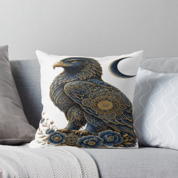 Item preview, Sea Blue & Gold Eagle | Premium Mandala Eagle | Luxury Boho Graphic | T-Shirt & Hoodie Design designed and sold by Lifehackerplus1.