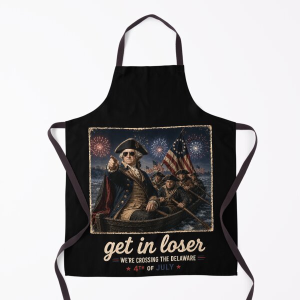Item preview, Get In Loser We’re Crossing The Delaware – George Washington 4th Of July History Meme designed and sold by PosiMCreations.