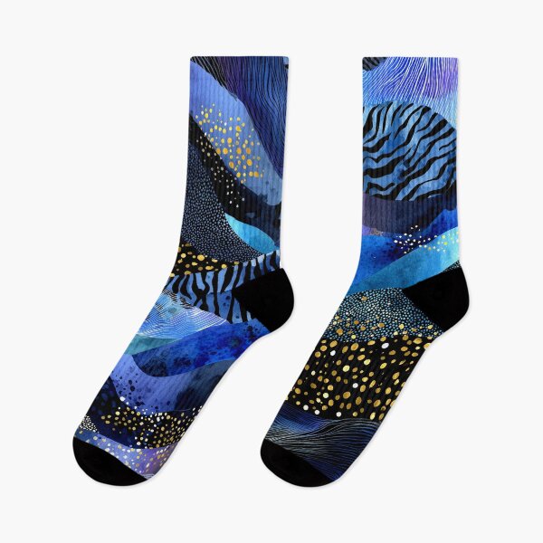 Item preview, Midnight Blue, Aqua, Golden Faux Animal Print Abstract  designed and sold by DEC02.