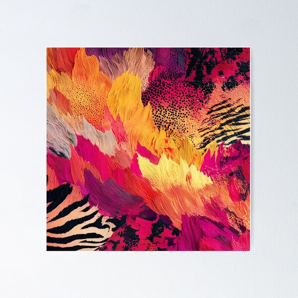 Item preview, Tropic Colors (Faux) Animal Print Vibrant Abstract Art  designed and sold by DEC02.