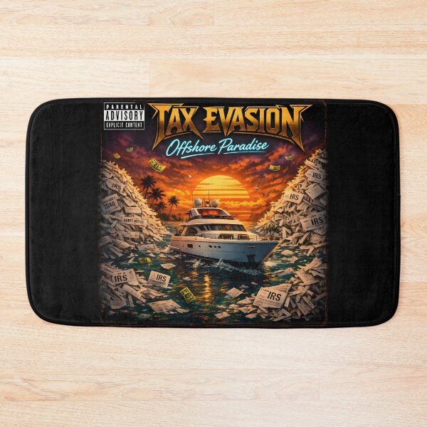 Item preview, Tax Evasion: Offshore Paradise Falbum | Funny Parody Yacht Rock Heavy Metal Album Cover designed and sold by RockyLambda.