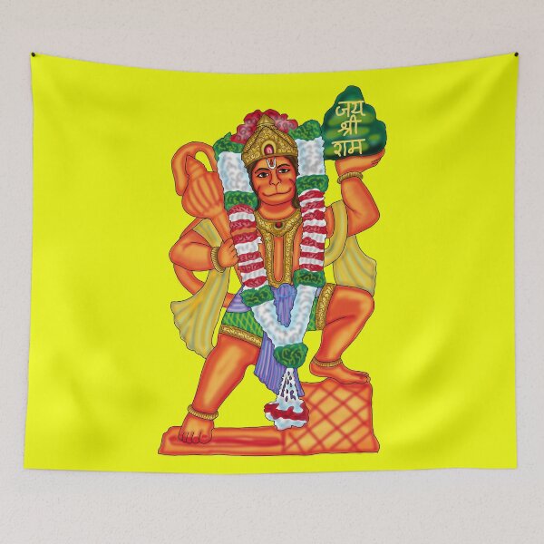 Item preview, Lord Hanuman Artwork | Divine Hindu God Digital Painting Illustration designed and sold by Harshit_Digital_Arts.