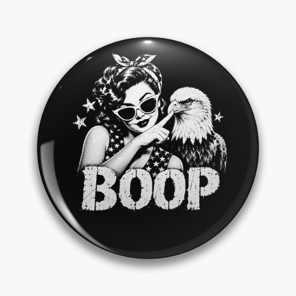 Item preview, Boop The Eagle – Funny Patriotic Bald Eagle Retro Pinup Design designed and sold by PosiMCreations.