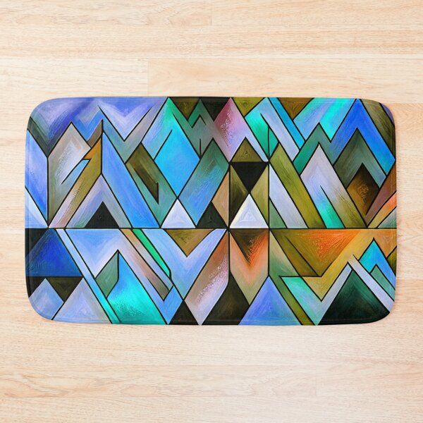 Item preview, Boho Geometric Shapes In Blue, Green And Earthtone  designed and sold by DEC02.