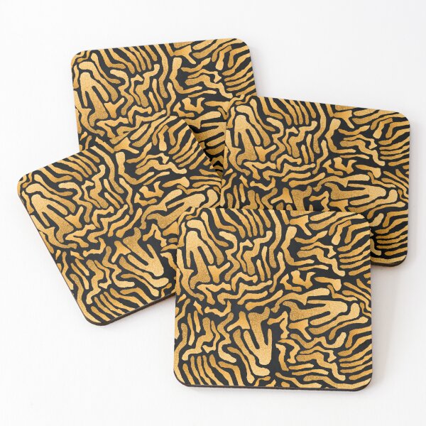 Item preview, Golden Glamorous Glitzy Hues Abstract Designs On Black designed and sold by DEC02.