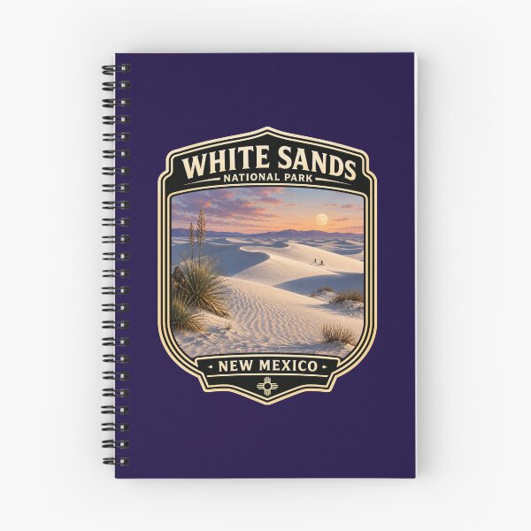 Item preview, White Sands National Park Retro Travel Badge designed and sold by Swanny's Custom T-shirt and Gift Designs.