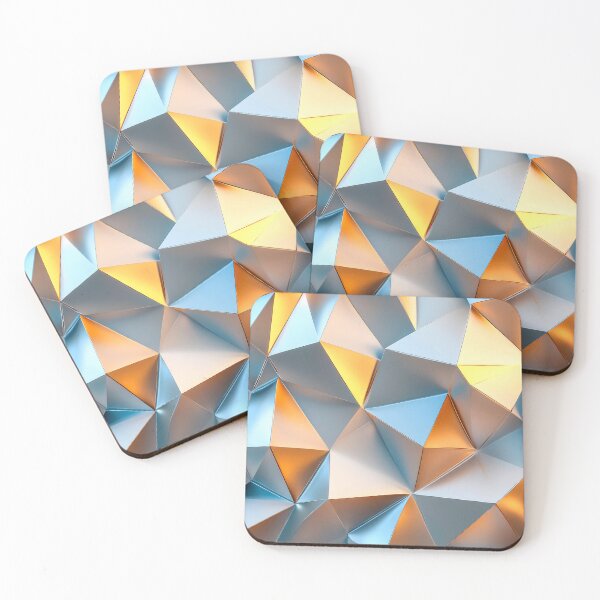Item preview, Fantasy Geometric Silvery Aqua Tumbling Abstract Designs  designed and sold by DEC02.