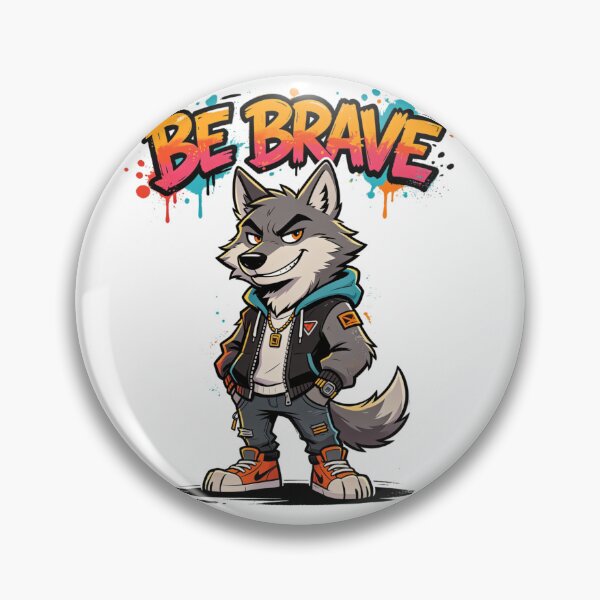 Item preview, Be Brave Wolf Street Design designed and sold by LINSSEX Style • Urban & Sport Streetwear.