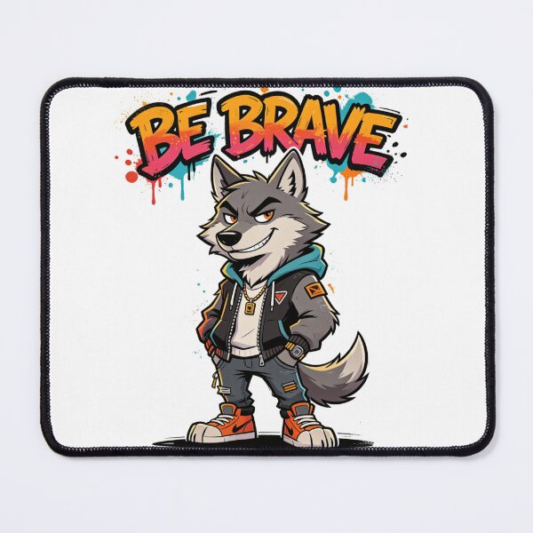 Item preview, Be Brave Wolf Street Design designed and sold by LINSSEX Style • Urban & Sport Streetwear.