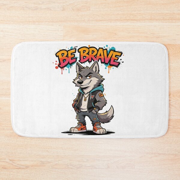 Item preview, Be Brave Wolf Street Design designed and sold by LINSSEX Style • Urban & Sport Streetwear.