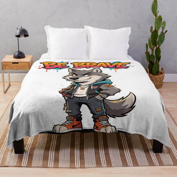 Item preview, Be Brave Wolf Street Design designed and sold by LINSSEX Style • Urban & Sport Streetwear.