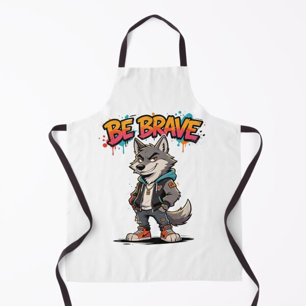 Item preview, Be Brave Wolf Street Design designed and sold by LINSSEX Style • Urban & Sport Streetwear.