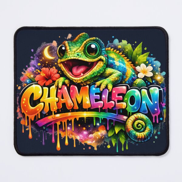 Item preview, Cute Rainbow Chameleon Cartoon Sticker | Colorful Tropical Reptile Art designed and sold by Minimal Aura.