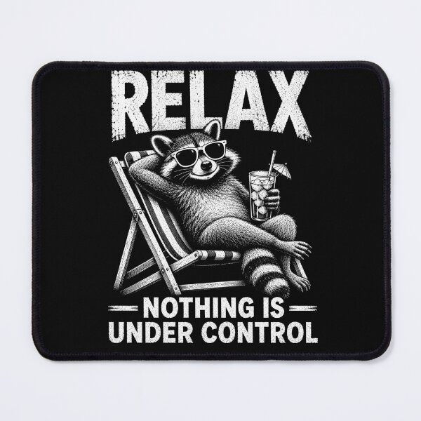 Item preview, Relax Nothing Is Under Control – Funny Raccoon Humor Design designed and sold by PosiMCreations.