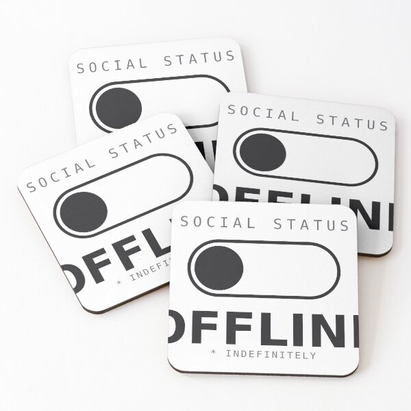 Item preview, Social Status: Offline – Funny Introvert Antisocial Deadpan Humor designed and sold by deadpansupplyco.