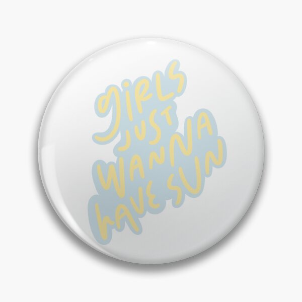 Item preview, Cute blue & yellow "girls just wanna have sun" print designed and sold by CaroPrintsCo..
