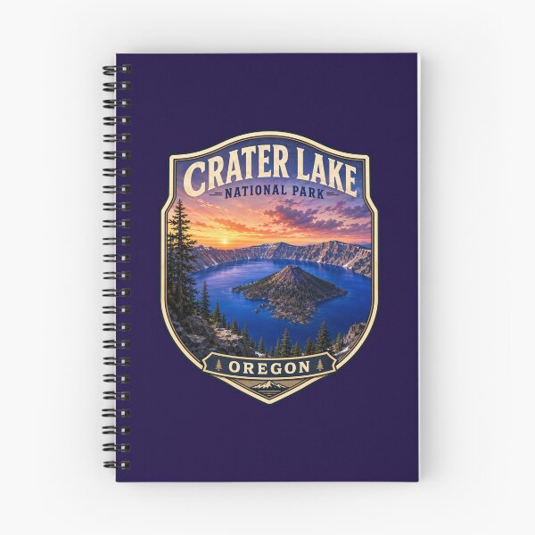 Item preview, Crater Lake National Park Retro Travel Badge designed and sold by Swanny's Custom T-shirt and Gift Designs.