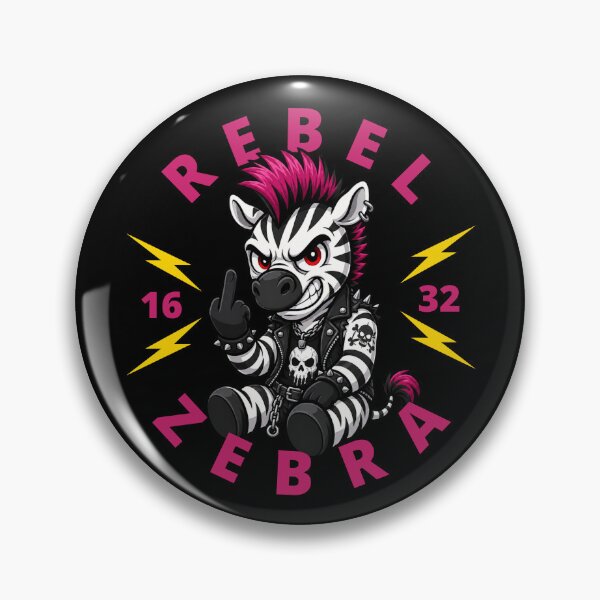 Item preview, Rebel Zebra Middle Finger designed and sold by pUNKnown.