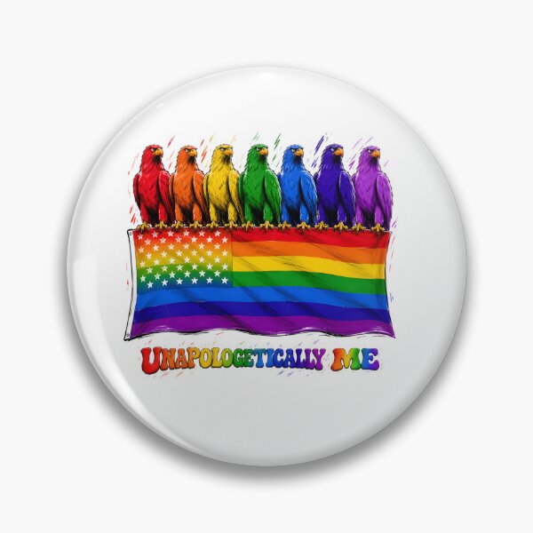 Item preview, illustrated Rainbow Eagles on LGBTQ Pride American Flag designed and sold by Designfordream.