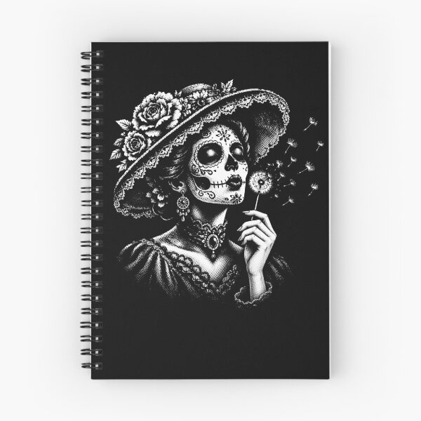 Item preview, Day Of The Dead Catrina – Sugar Skull Woman With Dandelion Gothic Design designed and sold by PosiMCreations.