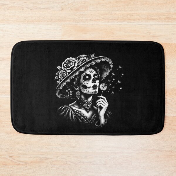 Item preview, Day Of The Dead Catrina – Sugar Skull Woman With Dandelion Gothic Design designed and sold by PosiMCreations.