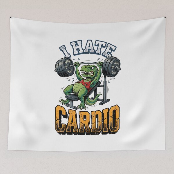 Item preview, Funny T-Rex Gym Workout I Hate Cardio designed and sold by Dazzle-Sizzle.