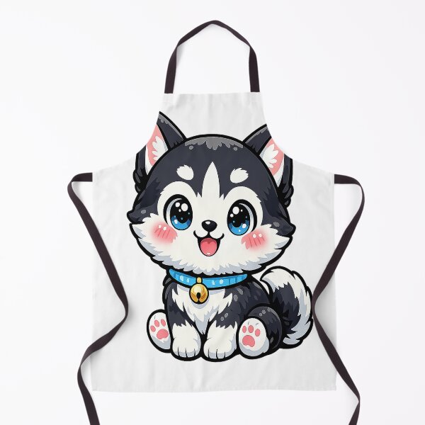 Item preview, Kawaii Husky Puppy with Blue Eyes designed and sold by alw951.
