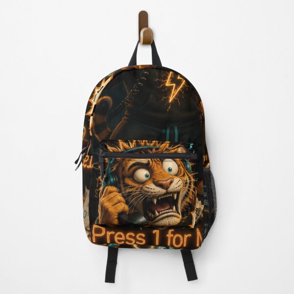 Item preview, Funny Phone Customer Service Tiger Humor Gift Relatable Animal Art Sticker NeoTigLuna designed and sold by NeoTigLuna.