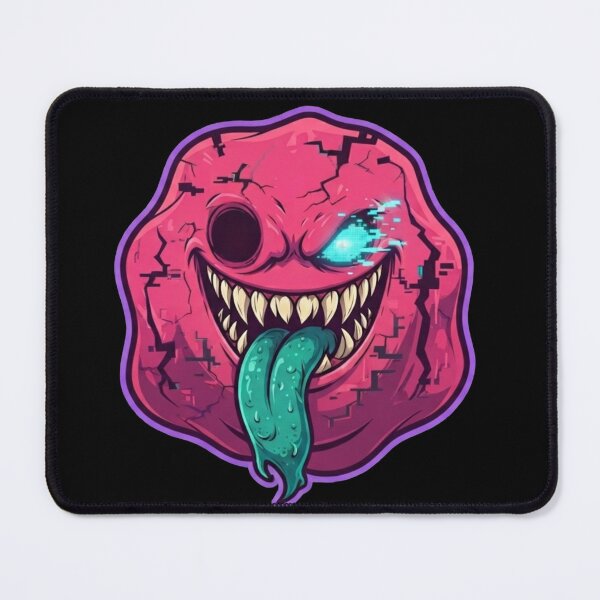 Item preview, Creepy Glitch Smile Pink Monster Aesthetic Streetwear Sticker designed and sold by lzxzxl.