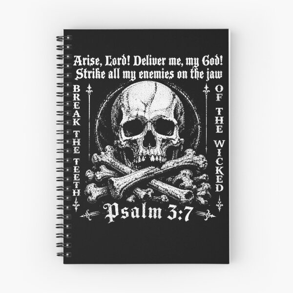 Item preview, Psalm 3:7 Arise Lord Deliver Me My God – Gothic Christian Bible Verse Design designed and sold by PosiMCreations.