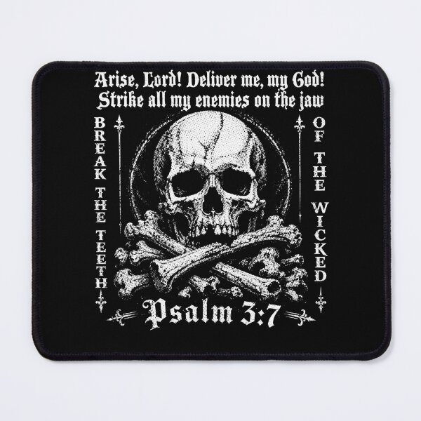 Item preview, Psalm 3:7 Arise Lord Deliver Me My God – Gothic Christian Bible Verse Design designed and sold by PosiMCreations.