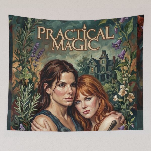 Item preview, Practical Magic Retro Fantasy Romantic Comedy Drama Tribute Art Movie Poster designed and sold by Art's Diner.