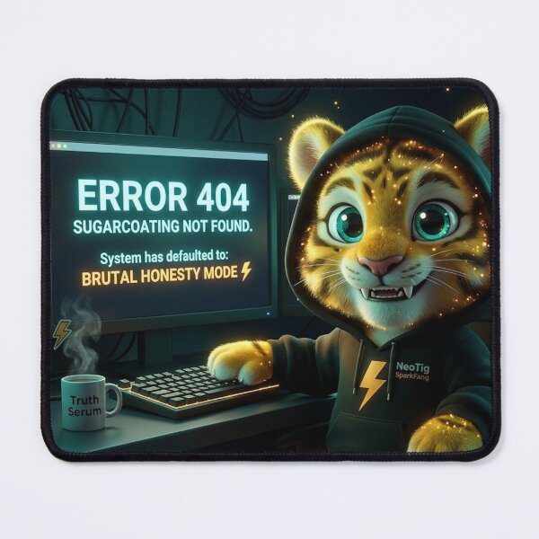 Item preview, Funny Error 404 Tiger Mug Coworker Gift Office Humor Honest Work Art NeoTigLuna designed and sold by NeoTigLuna.