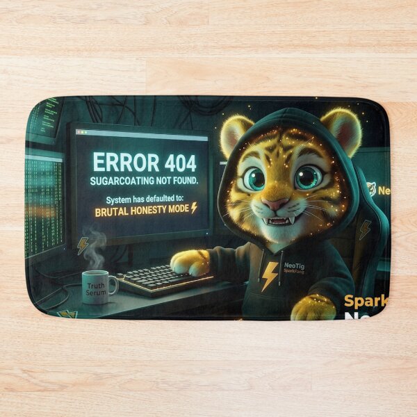 Item preview, Funny Error 404 Tiger Mug Coworker Gift Office Humor Honest Work Art NeoTigLuna designed and sold by NeoTigLuna.