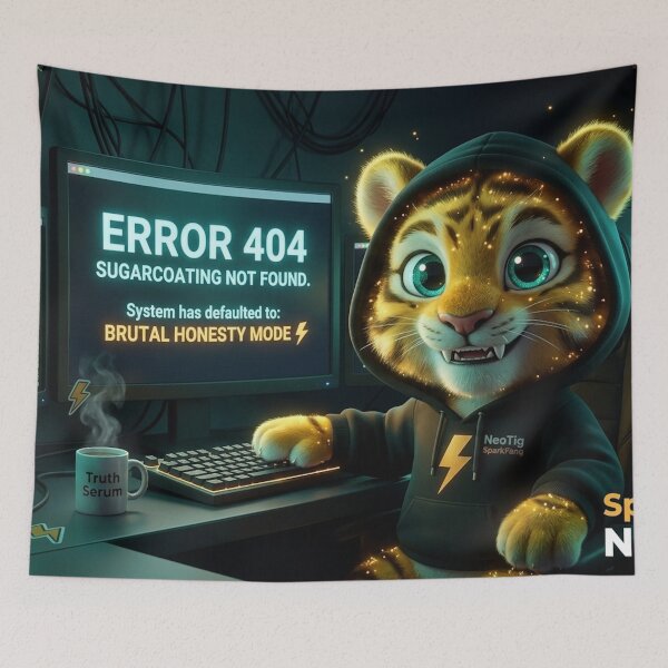 Item preview, Funny Error 404 Tiger Mug Coworker Gift Office Humor Honest Work Art NeoTigLuna designed and sold by NeoTigLuna.